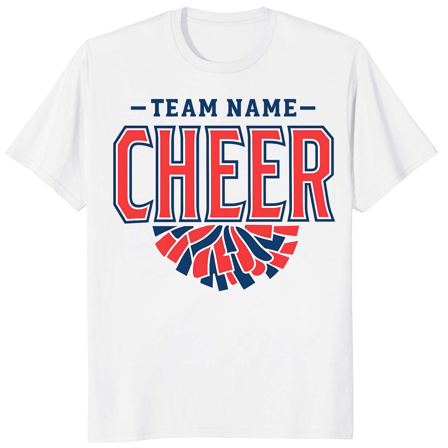 Custom Cheer Team Name Shirt in White by Cuccico