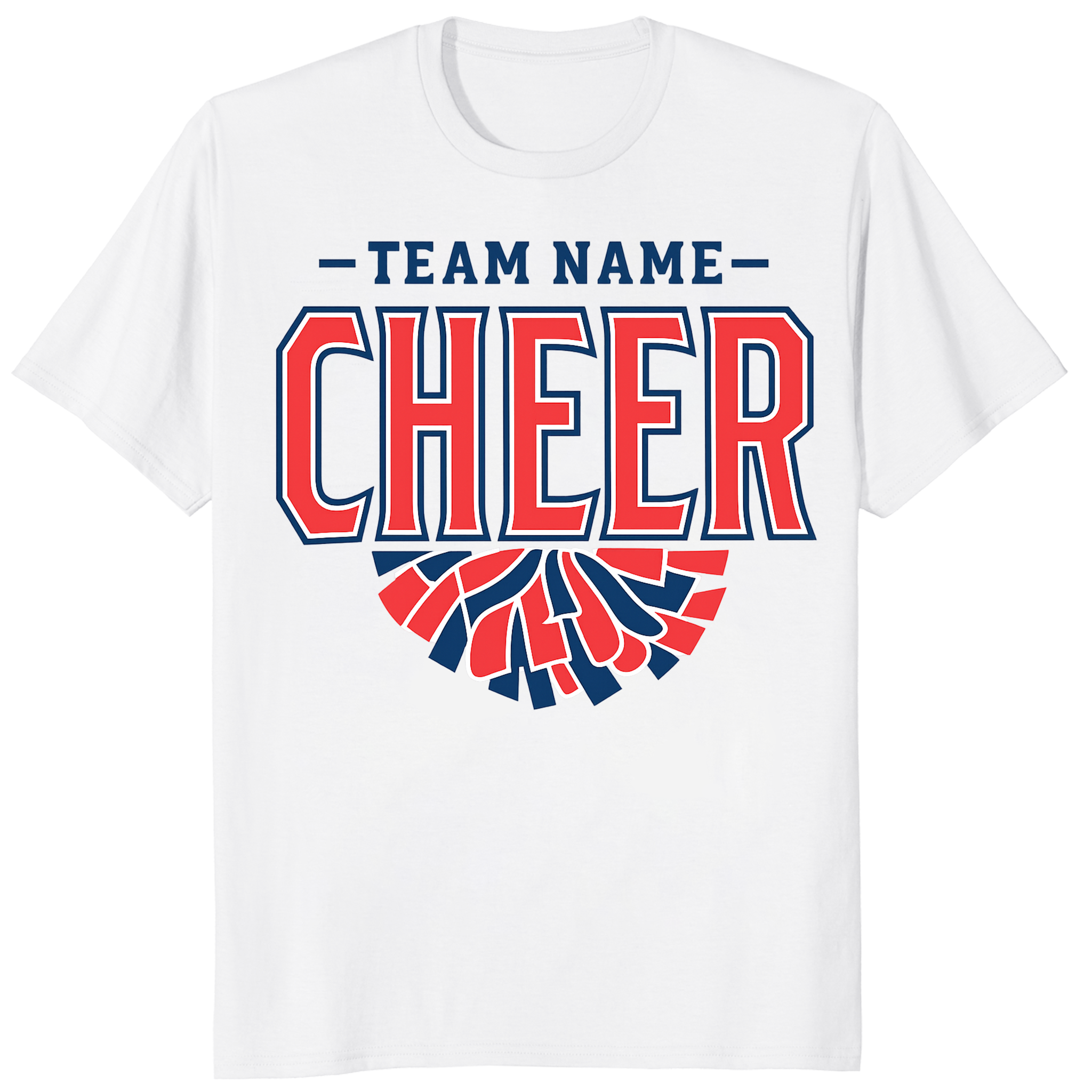 Custom Cheer Team Name Shirt in White by Cuccico