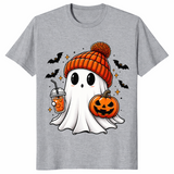 Cute ghost tee shirt sport grey