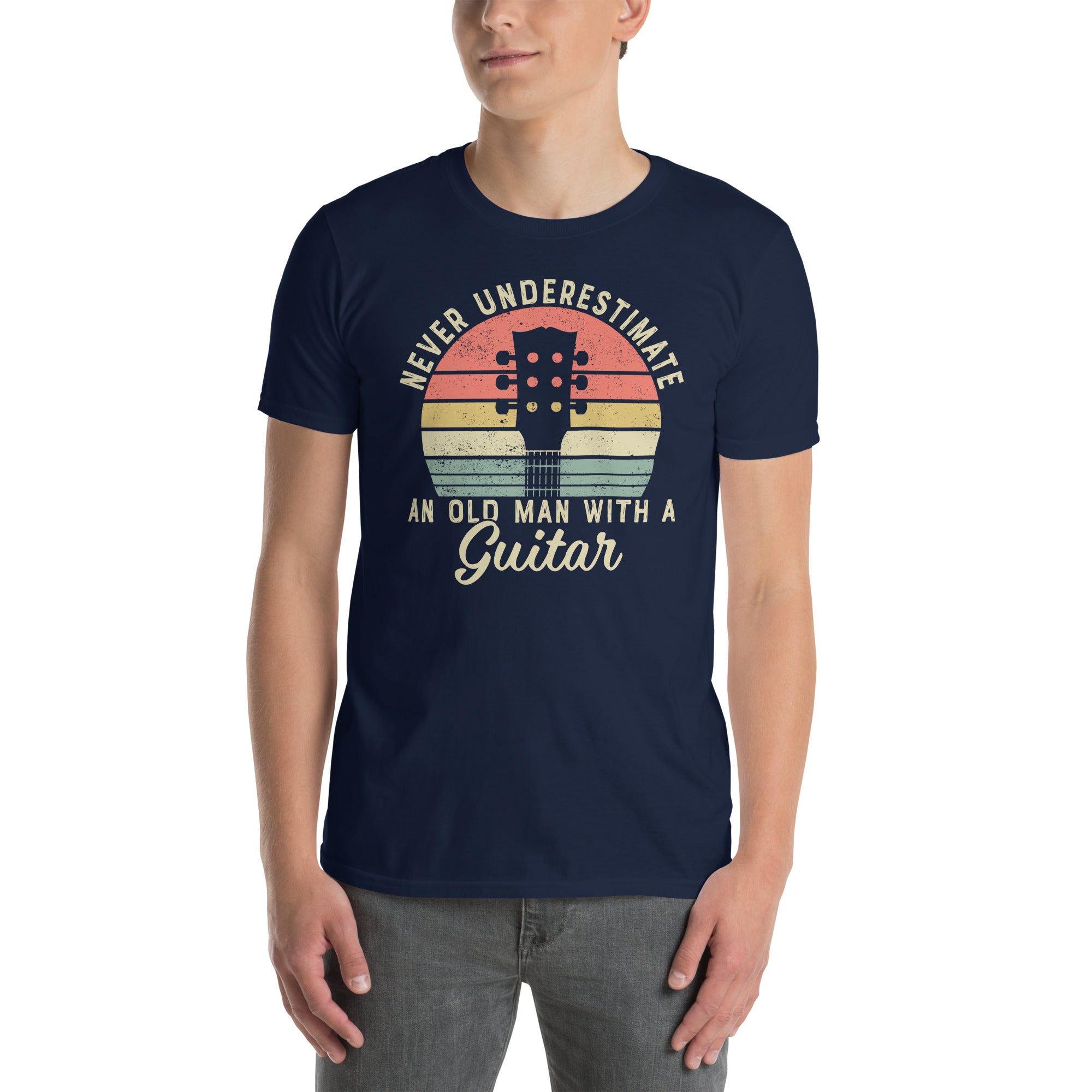 Old Man Guitar T-Shirt | Funny Gift for Dad & Guitar Lovers - Cuccico Design