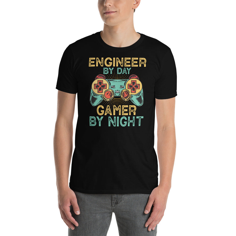 Engineer By Day Gamer By Night T-Shirt | Funny Gaming Tee - Cuccico Design