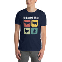 Funny Meat Smoker Weed T-Shirt | BBQ Grilling Gift - Cuccico Design