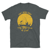 Funny Fishing T-Shirt: Can't Work Today Arm in Cast - Cuccico Design