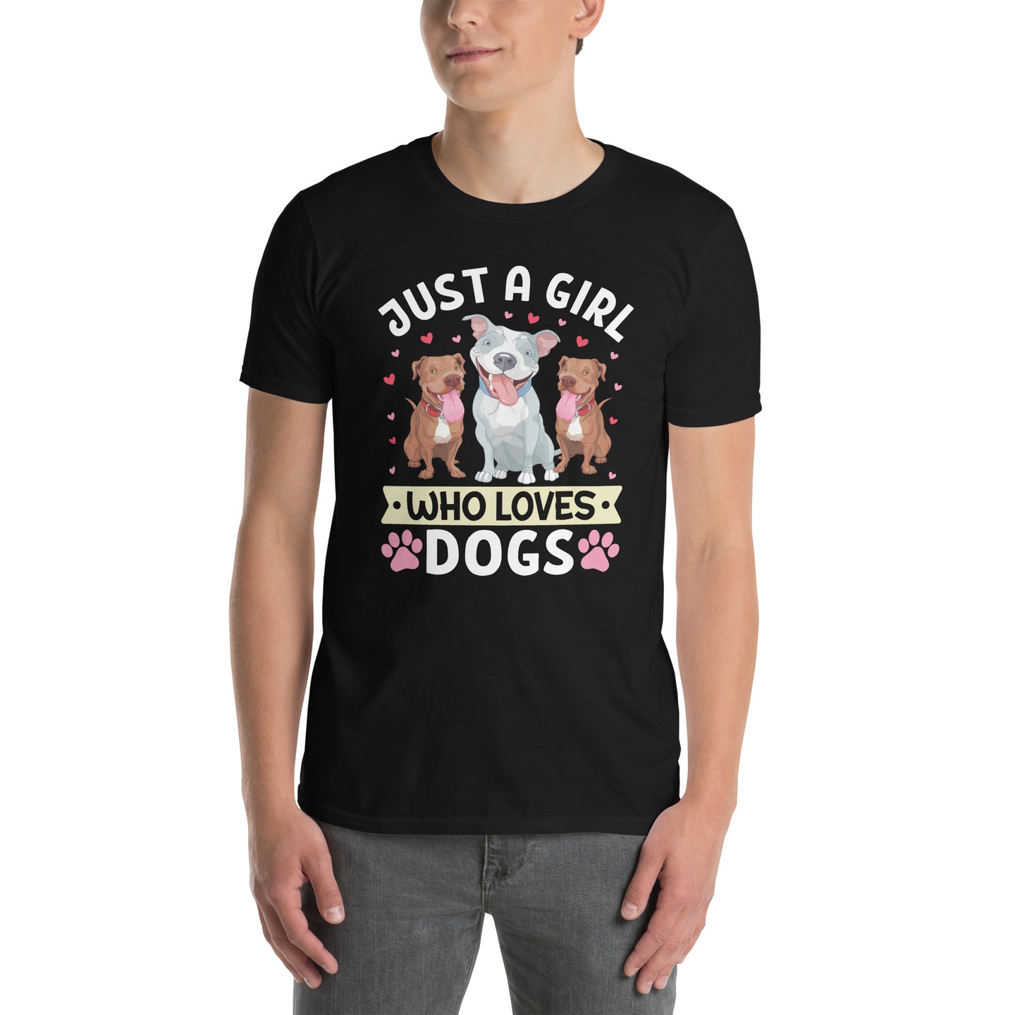 Just A Girl Who Loves Dogs Shirt | Dog Lover T-Shirt - Cuccico Design