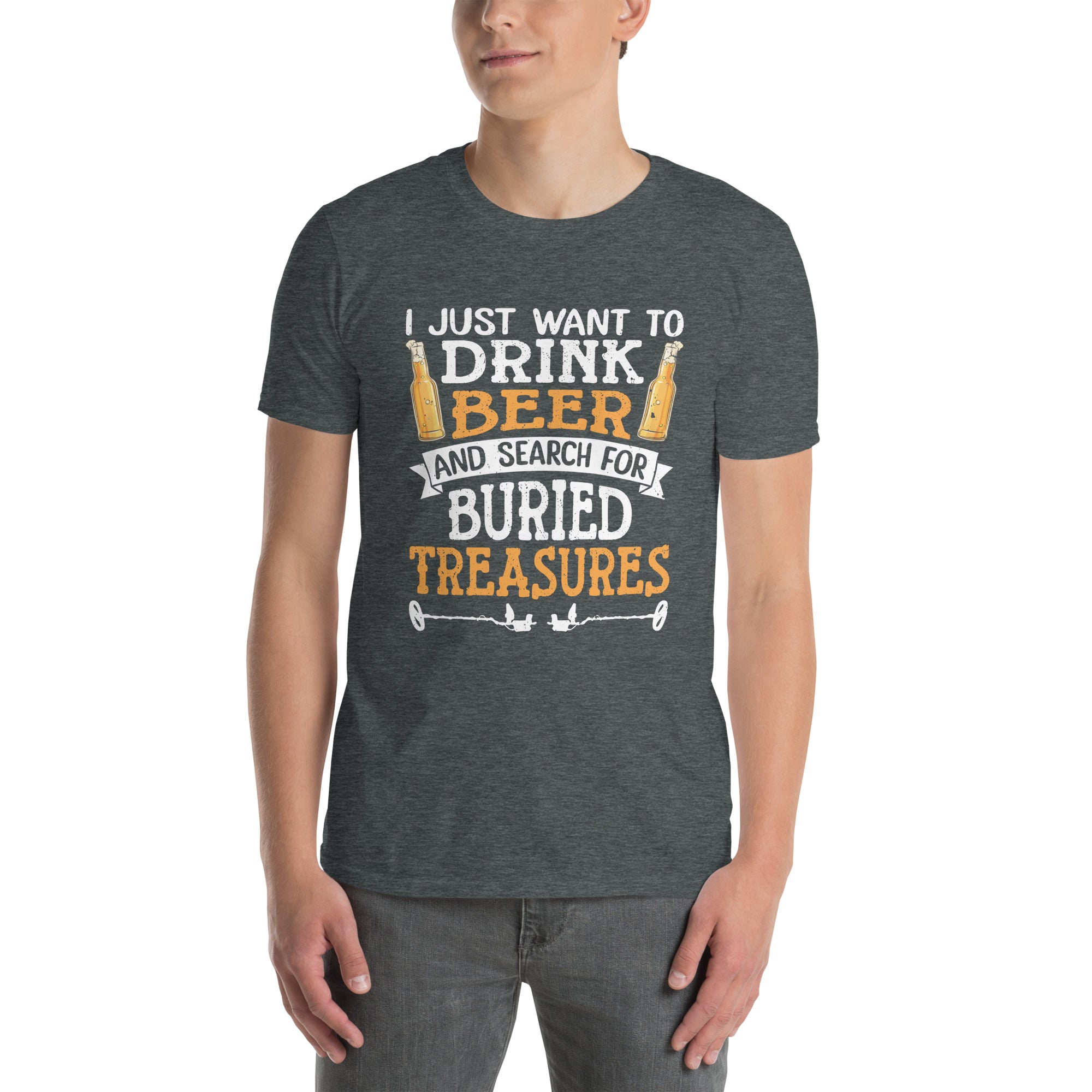 Metal Detecting T-Shirt: Beer & Buried Treasures - Cuccico Design