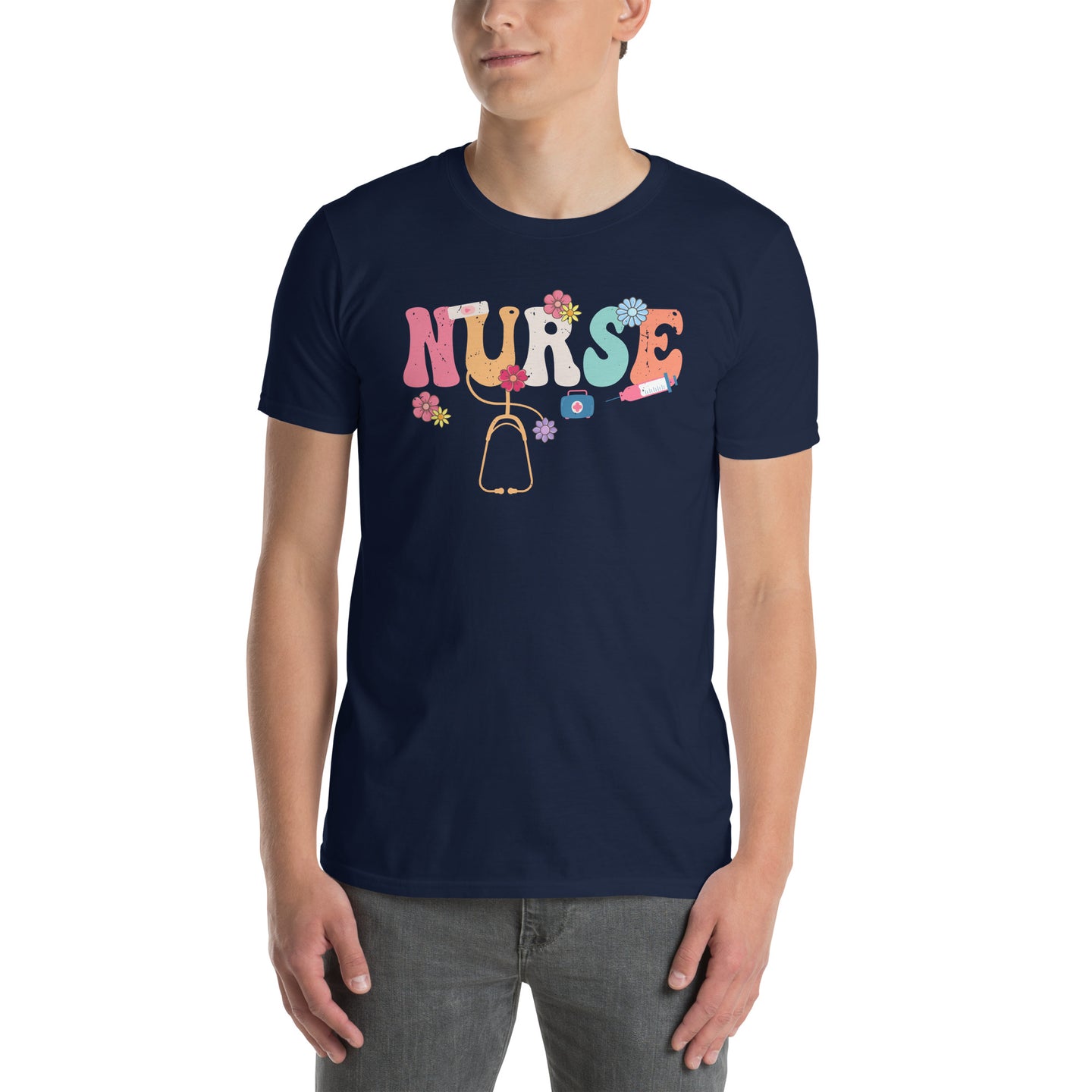Cute Retro Floral Nurse Shirt | Groovy RN Gift - Cuccico Design