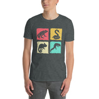 Reptile Lover T-Shirt | Retro Snake Lizard Chameleon Print - Cuccico Design