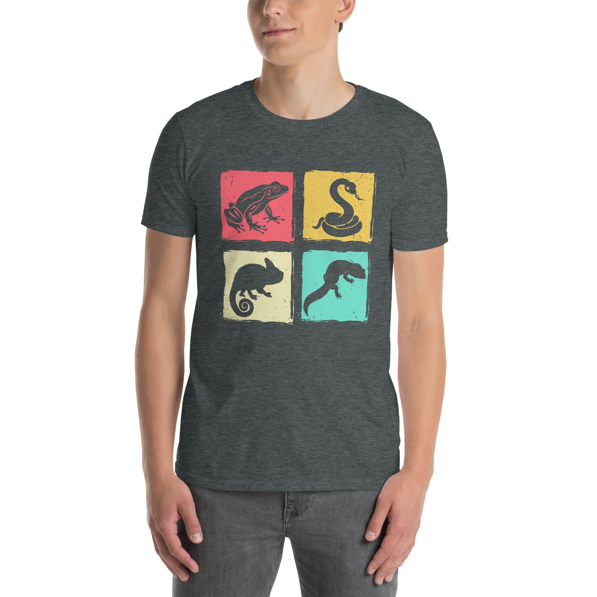 Reptile Lover T-Shirt | Retro Snake Lizard Chameleon Print - Cuccico Design
