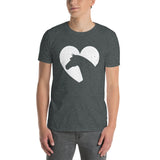 Heart Horse Silhouette T-Shirt | Equestrian Rider Tee - Cuccico Design