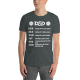 Dnd Stats Shirt - Dungeons and Dragons RPG T-Shirt Gift - Cuccico Design