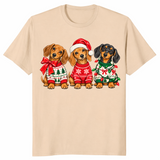Dachshund christmas shirt in sand