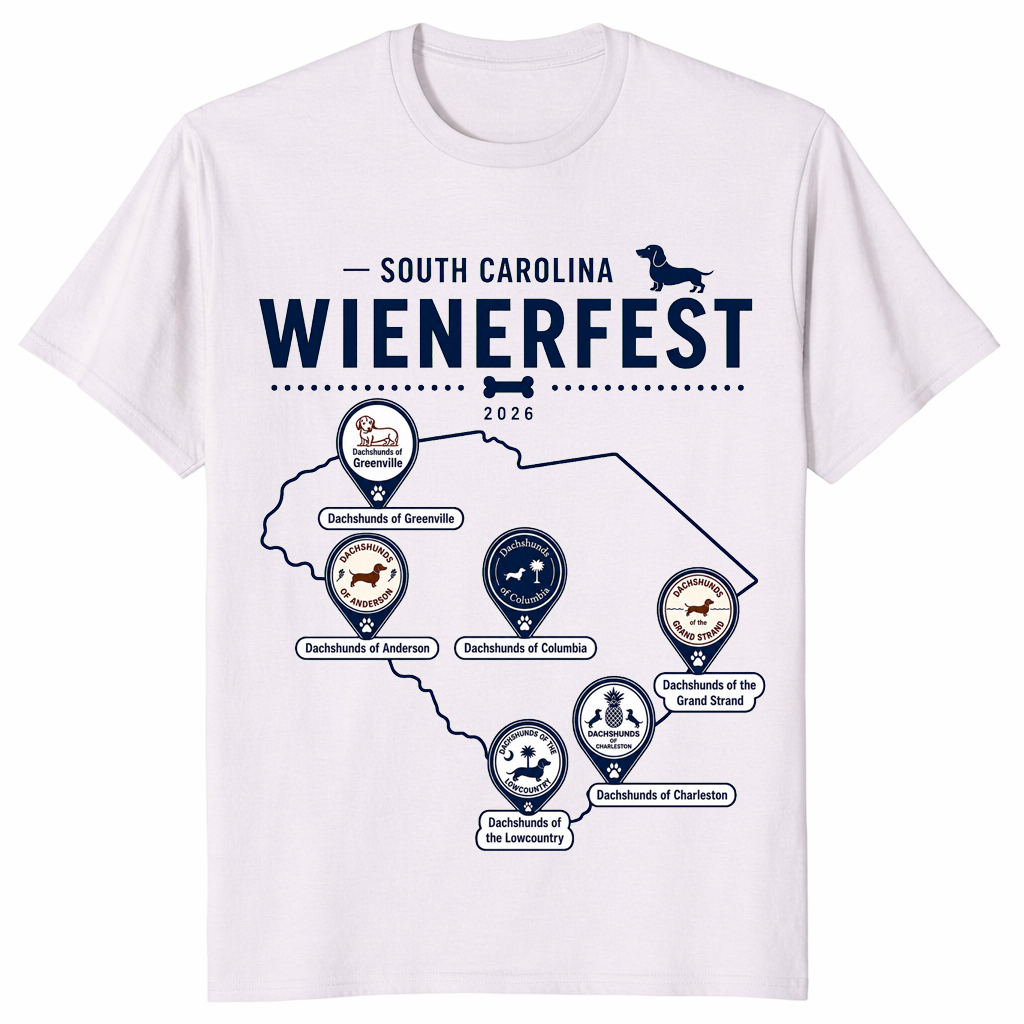 Dachshund festival shirt in ice grey