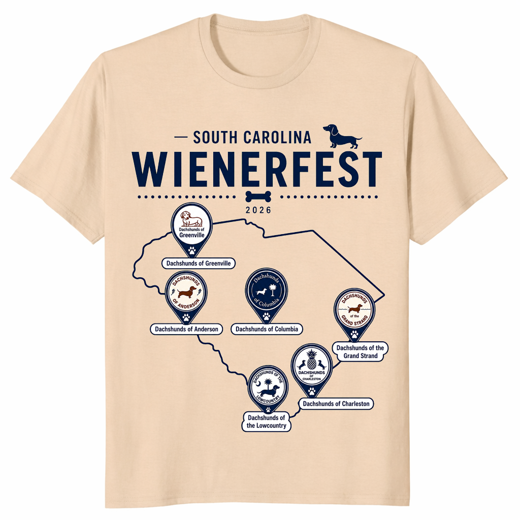 Dachshund festival shirt in sand
