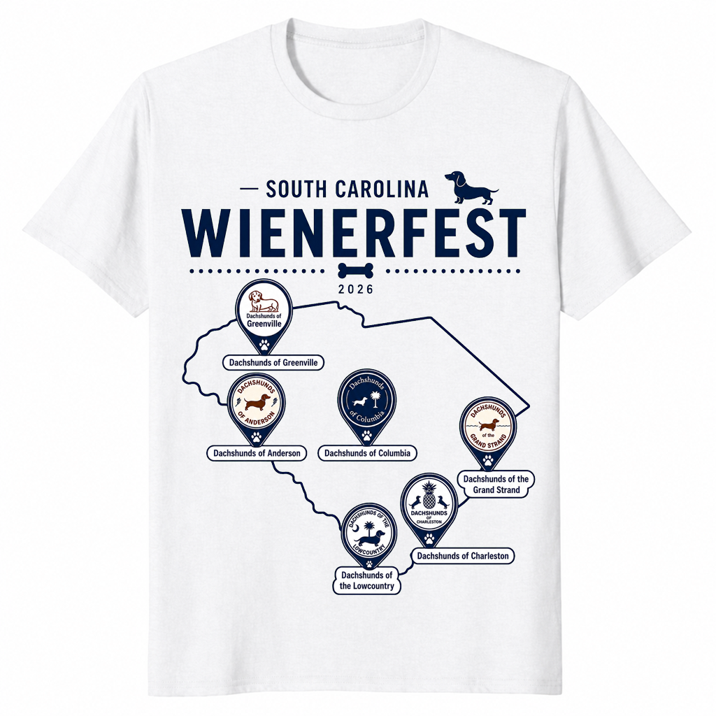 Dachshund festival shirt in white