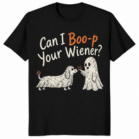 Dachshund Halloween shirt in black