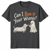 Dachshund Halloween shirt in dark heather grey