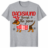Dachshund through the snow in sport grey