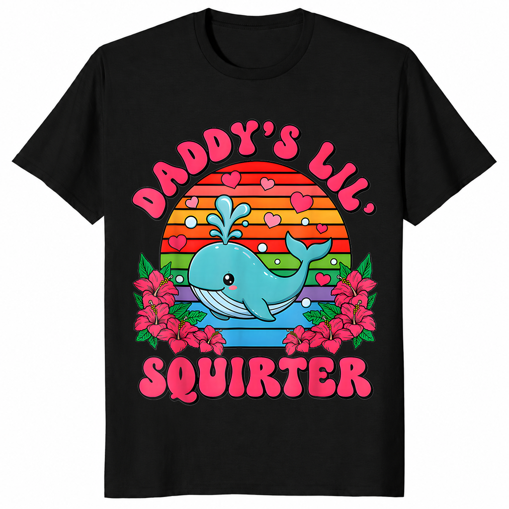 Inappropriate Funny Daddy's Lil Squirter Embarrassing Women T-Shirt | Cuccico