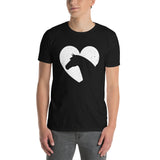 Heart Horse Silhouette T-Shirt | Equestrian Rider Tee - Cuccico Design