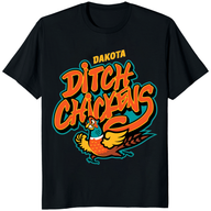Dakota Ditch Chickens T Shirt by Cuccico – colorful funny graphic tee