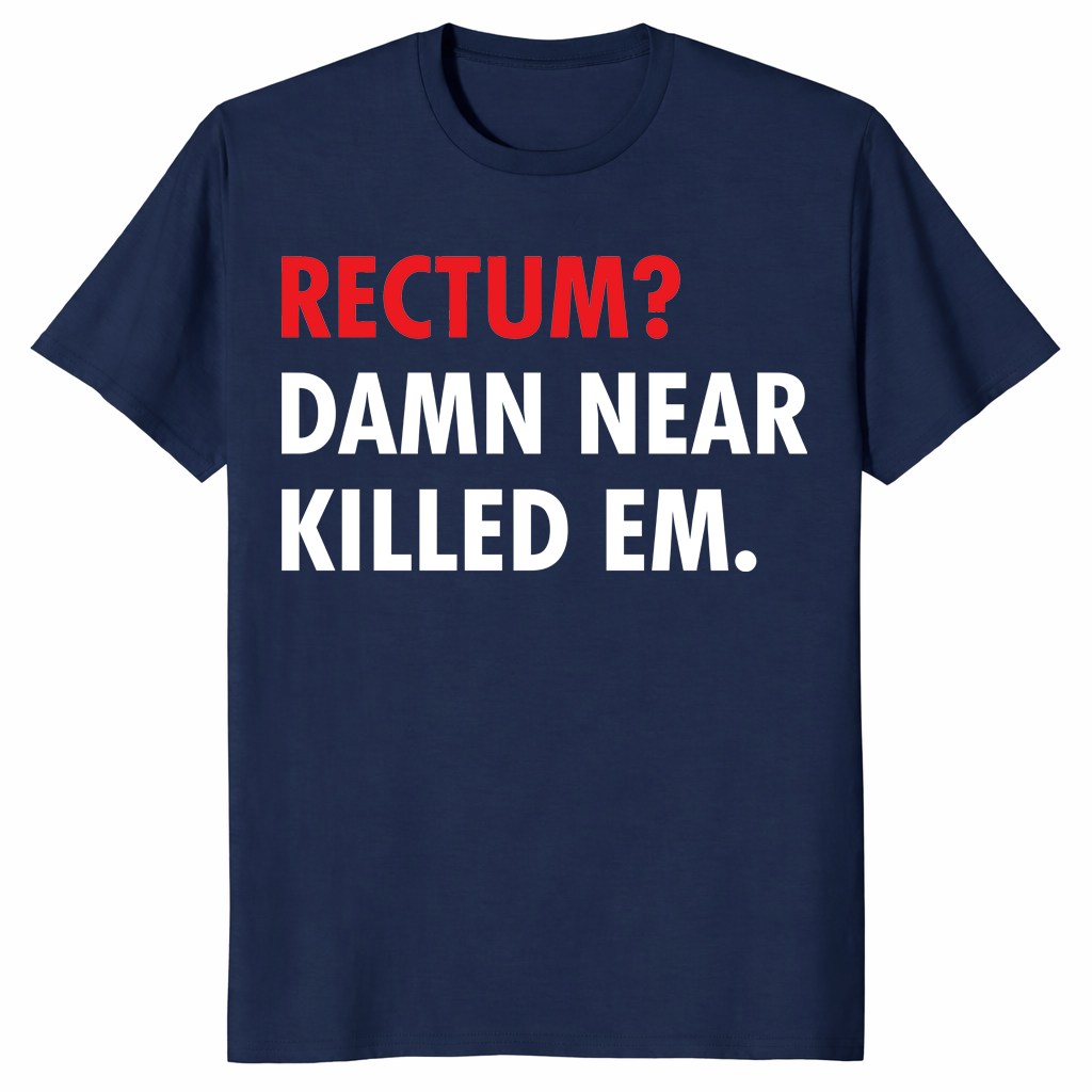 Damn Near Killed Em shirt in navy