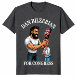 Dan Bilzerian For Congress T Shirt dark heather grey funny political tee