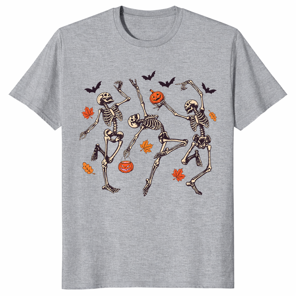 Dancing Skeleton Shirt in sport grey