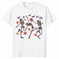 Dancing Skeleton Shirt in white