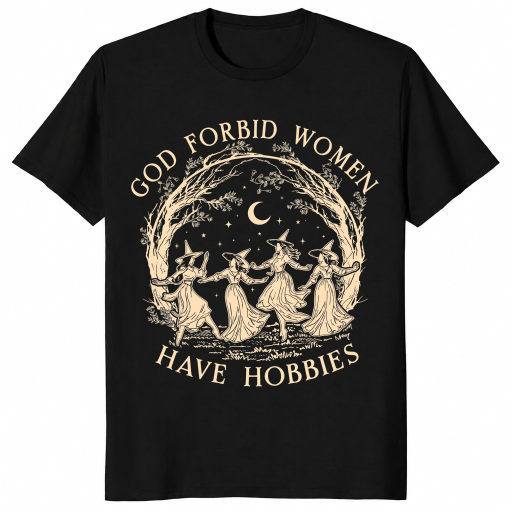 Dancing witches shirt in black