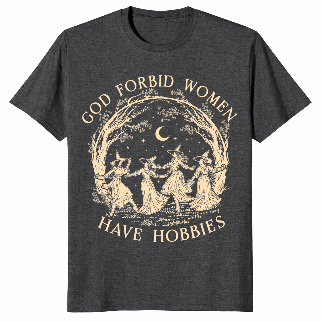 Dancing witches shirt dark heather grey