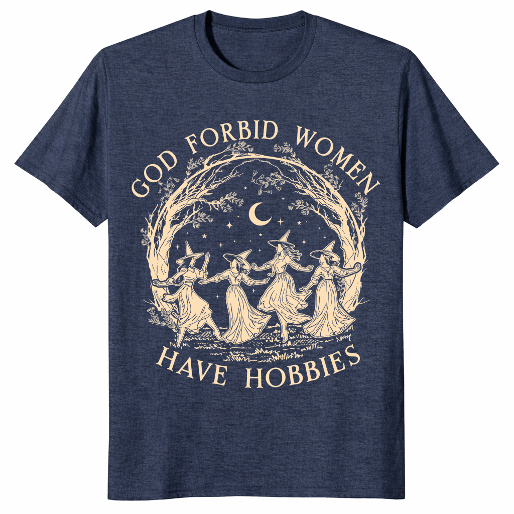 Dancing witches shirt heather navy