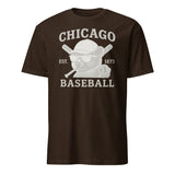 Vintage Chicago Cubs Walking Bear Retro Baseball T-Shirt in dark chocolate