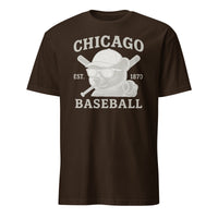 Vintage Chicago Cubs Walking Bear Retro Baseball T-Shirt in dark chocolate