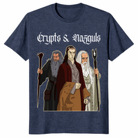 Dark fantasy wizard shirt in heather navy