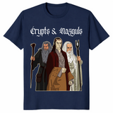 Dark fantasy wizard shirt in navy