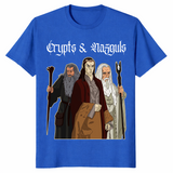 Dark fantasy wizard shirt in royal blue