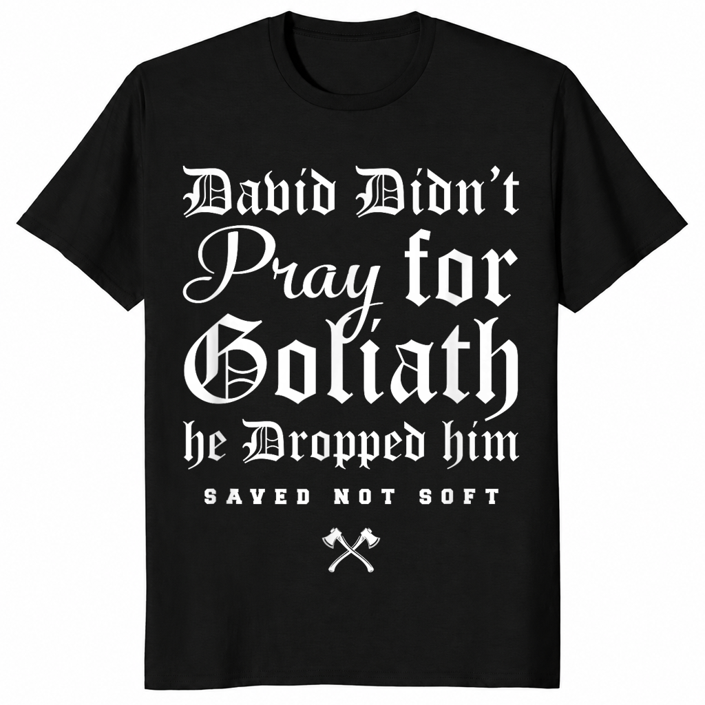 David and Goliath shirt in black