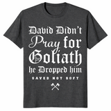 David and Goliath shirt in dark heather grey