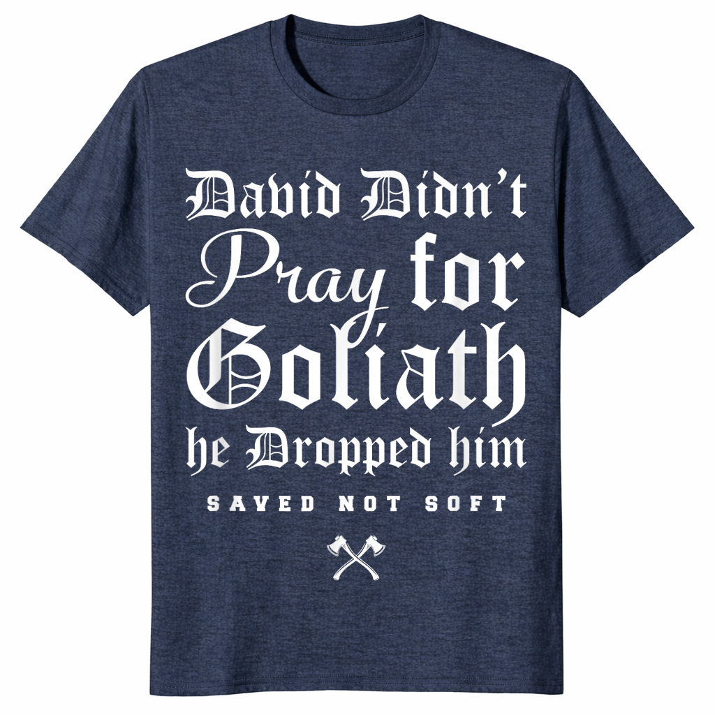 David and Goliath shirt in heather navy