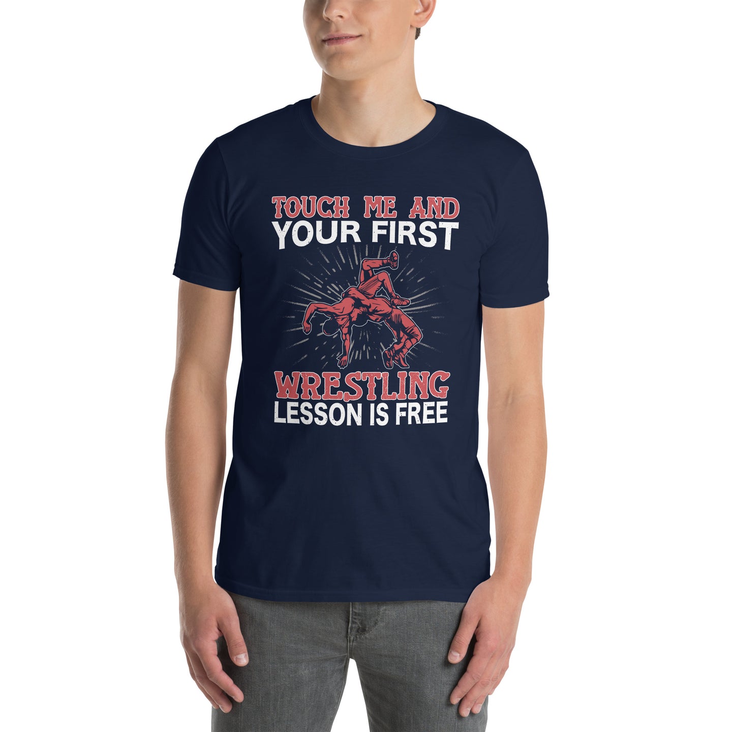 Funny Wrestling T-Shirt - 'Touch Me' Wrestler Gift - Cuccico Design