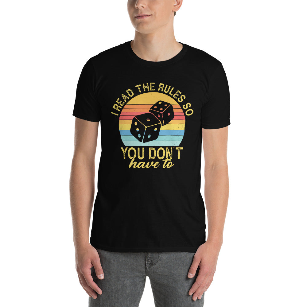 Funny Board Game T-Shirt I Read Rules So You Don't Have To - Cuccico Design