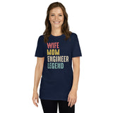 Wife Mom Engineer T-Shirt - Legend Gift for Her - Cuccico Design