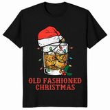 Old Fashioned Christmas Shirt | Funny Whiskey Cocktail Santa Hat Tee