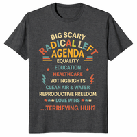 Großes gruseliges radikal-linkes Agenda-Shirt, liberales, progressives politisches T-Shirt
