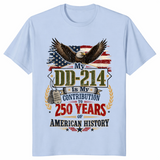 My DD-214 Is My Contribution | US Veteran 250th Anniversary Shirt | Cuccico