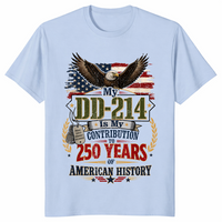 My DD-214 Is My Contribution | US Veteran 250th Anniversary Shirt | Cuccico
