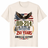 My DD-214 Is My Contribution | US Veteran 250th Anniversary Shirt | Cuccico