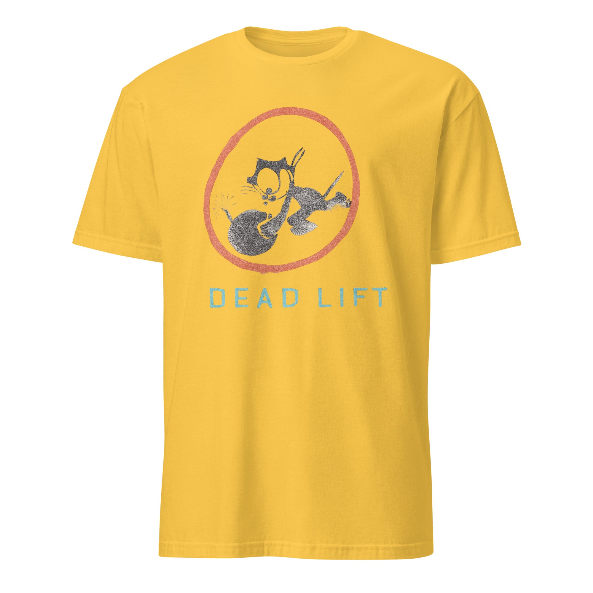 Dead Lift T-Shirt in daisy yellow by Cuccico, Graphic Tee inspired by The Runarounds