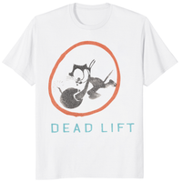 Dead Lift T-Shirt in white by Cuccico, Graphic Tee inspired by The Runarounds