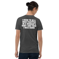 Deadpan joke shirt in Dark Heather Grey